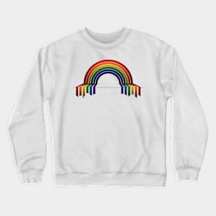 LGBTQIA+ Pride Flag 3D Drip Rainbow Crewneck Sweatshirt